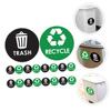 Alipis 4sets PVC Recycling Sticker for Trash Can Rubbish Can Label Waste Sorting Sticker for Kitchen Garbage Classification view 2