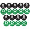Alipis 4sets PVC Recycling Sticker for Trash Can Rubbish Can Label Waste Sorting Sticker for Kitchen Garbage Classification view 4