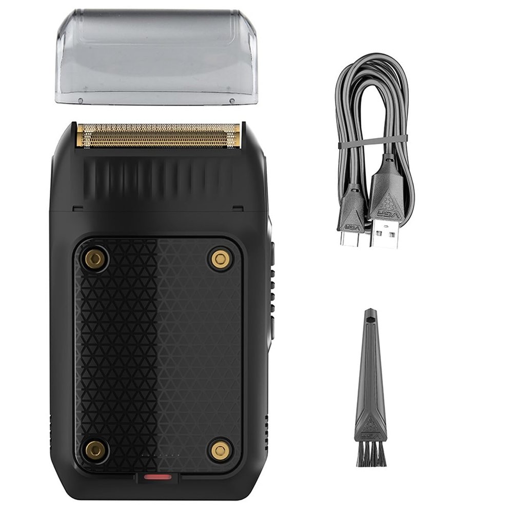 Electric Razor for Men's, Professional Men's Razor Electric Shaver Mini Beard Trimmer Shaving Machine Foil Blade Trimmer USB Rechargeable (Color : Black with box)