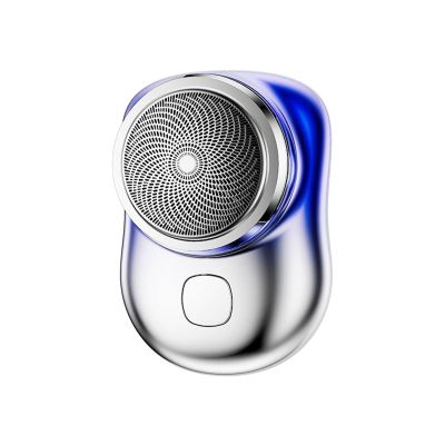 Electric Razor for Men's, Mini Portable Electric Shaver IPX7 Waterproof Wet Dry Double Use Type-c Fast Charging Pocket Razor Beard Trimmer Shaving Machine (Color : Gradient blue)