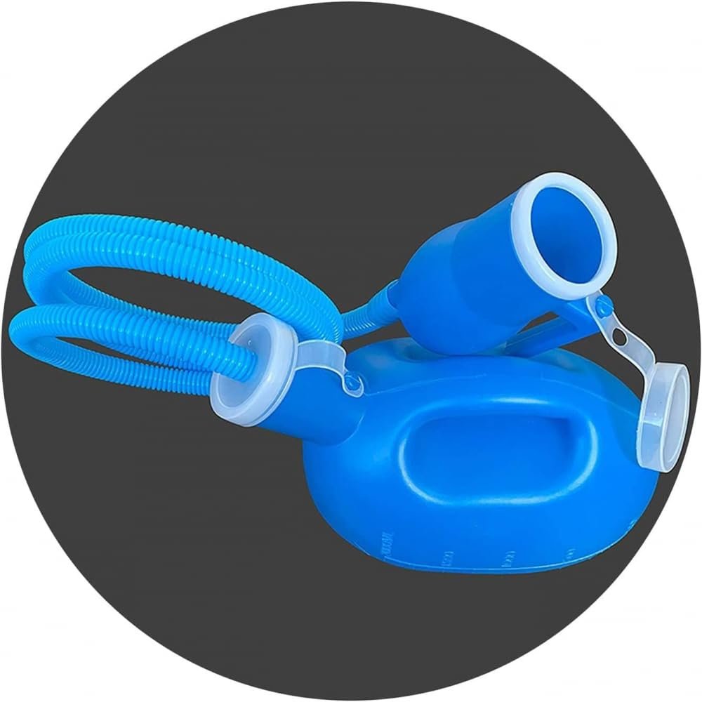 2000ML Male Urinal PortableWith 1.6m Tube- Mens Potty Pee Bottle Collector Travel Toilet Urinal