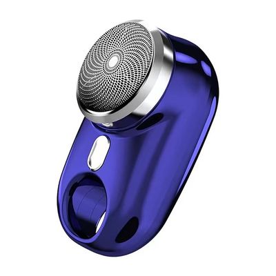 Electric Razor for Men's, Mini Shave Portable Electric Shaver For Men Wet Dry One-Button Mini Travel Razor Electric Rechargeable (Color : Blue)