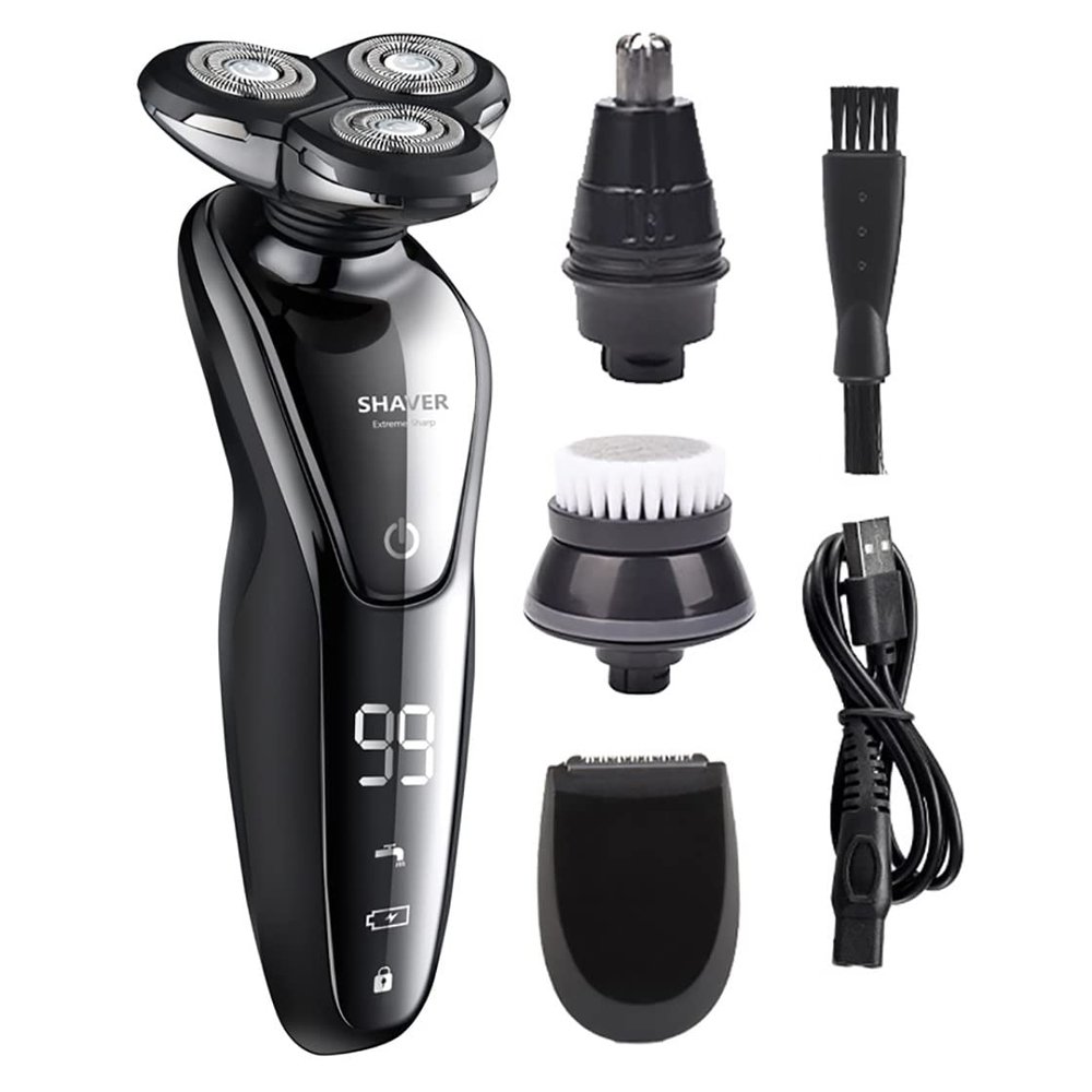 Electric Razor for Men's, 4 IN 1 Electric Shaver For Men 4D Electric Beard Trimmer USB Rechargeable Professional Hair Trimmer Hair Cutter Razor For Men