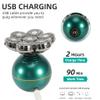 Electric Razor for Men's, 4 In 1 Rechargeable 7D Floating Cutter Head Electric Shaver/Bald Machine Men's Body Trimmer Facial Electric Razor Balde Shaving (Color : Silver-4in1-Box) view 4