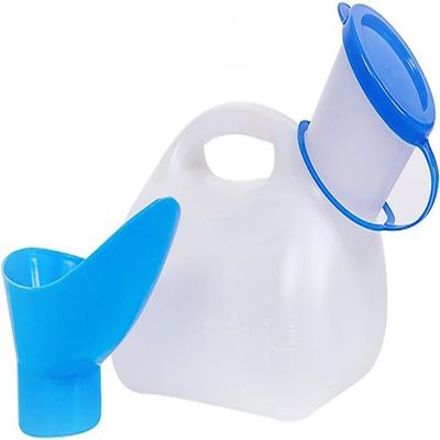 1000ML Unisex Potty Urinals for Car, Toliet Urinal Pot Portable Pee Bottle, with A Lid and Funnel,Leakproof Urinals for Car, Travel Camping Outdoor Urinal