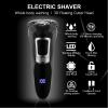 Electric Razor for Men's, Electric Shaver Whole Body Washable Rechargeable Electric Razor Shaving Machine For Men Beard Hair Trimmer Wet-Dry Dual Use view 2
