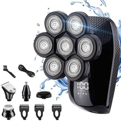 Electric Razor for Men's, 7 Cutter Head Electric Shaver 7D Razor for Men Head Shavers for Bald Shaver Multifunctional Grooming Kit Waterproof Cordless