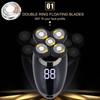 Electric Razor for Men's, 5 In 1 Men's Rechargeable Bald Head Electric Shaver 5 Floating Heads Beard Nose Ear Hair Trimmer Razor Clipper Facial Brush view 4