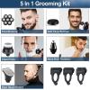 Electric Razor for Men's, 7D Electric Razor for Men 5 in 1 Head Shavers Rotary Shaver Waterproof Grooming Kit Cordless 7 Blade Bald Shaver LED Display view 2