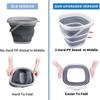 2 Pack Camp Collapsible Buckets 10L 2.6 Gallon Cleaning Bucket Mop Bucket Folding Foldable Portable Small Plastic Water Supplies for Outdoor Garden Camping Fishing Car Wash Space Saving Square view 2