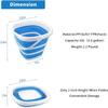 2 Pack Camp Collapsible Buckets 10L 2.6 Gallon Cleaning Bucket Mop Bucket Folding Foldable Portable Small Plastic Water Supplies for Outdoor Garden Camping Fishing Car Wash Space Saving Square view 4