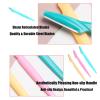 12 Packs Eyebrow Razor,Portable Shavers Trimmers Facial Hair Knife Remover,Shaper Shavers Trimmers for Women and Men Face Hair Removers (Yellow,Pink, Blue) view 3