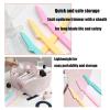 12 Packs Eyebrow Razor,Portable Shavers Trimmers Facial Hair Knife Remover,Shaper Shavers Trimmers for Women and Men Face Hair Removers (Yellow,Pink, Blue) view 4