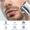 Electric Shaver for Men, Portable Razor, Pocket Size Mini Shave, Wet and Dry Mens Razor USB Rechargeable Shaver, Easy One-Button Use Suitable for Home, Office, Business, Travel (Silver) view 2