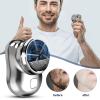 Electric Shaver for Men, Portable Razor, Pocket Size Mini Shave, Wet and Dry Mens Razor USB Rechargeable Shaver, Easy One-Button Use Suitable for Home, Office, Business, Travel (Silver) view 3