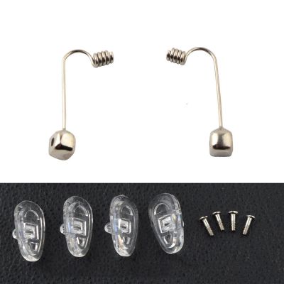 2 Pieces Glasses Nose Pad Arm Metal Rimless Optical Frame Nose Bridge Glasses Accessories