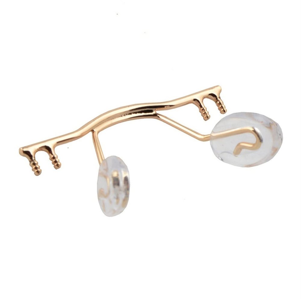 10 Pieces of Glasses Nose Bridge Glasses Nose Pad Arm Metal Frameless Optical Frame Nose Bridge Nose Pad Bracket Glasses Accessories (Color : Gold)