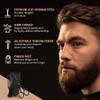 Ontaki Beard & Facial Hair Scissors - 5in Black with Finger Rest - Precise Long Beard Scissors - Includes Eyebrow Comb for Styling - Grooming Comb & PU Leather Travel Case view 2
