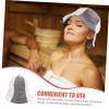 YARNOW 4pcs Felt Sauna Cap Lightweight and Breathable Sauna Hat for Women Reusable Bathing Hats Absorbent Felt for Household Bath Head Cover for Steam view 4