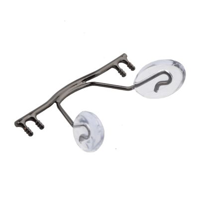 10 Pieces, Glasses Nose Brackets, Stainless Steel Glasses Nose Bridge With Nose Pads, Rimless Glasses Nose Pads for Glasses Repair (Color : Gun)