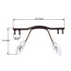 10 Pieces, Glasses Nose Brackets, Stainless Steel Glasses Nose Bridge With Nose Pads, Rimless Glasses Nose Pads for Glasses Repair (Color : Brown) view 2