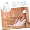 YARNOW 4pcs Felt Sauna Hat for Men Lightweight Steam Hat Water Absorption for Sauna Cap Use in Home Spa view 3