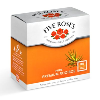 Five Roses Rooibos Select - Flavourful Tea Bags - Aromatic UK - Pure Bliss in Every Sip - 2 x 160g