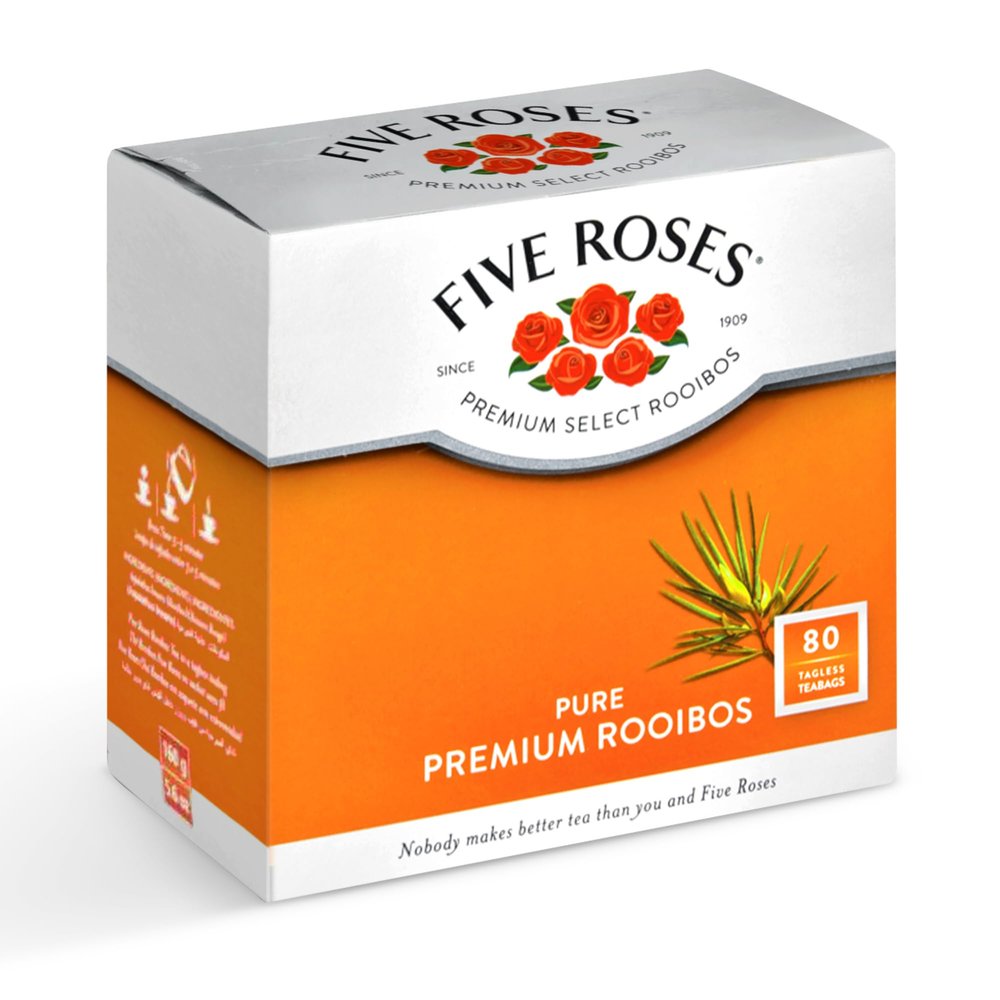 Five Roses Rooibos Select - Flavourful Tea Bags - Aromatic UK - Pure Bliss in Every Sip - 2 x 160g