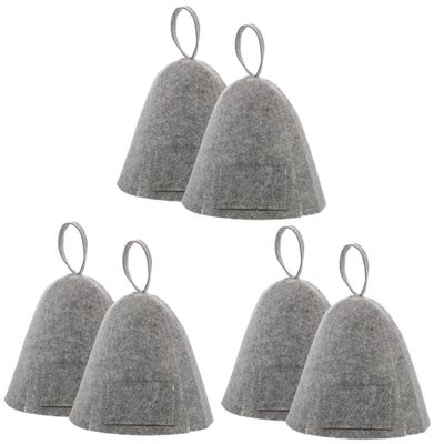 YARNOW 6pcs Felt Sauna Hat for Women Thickened Shower Cap Delicate Design for Hair Protection during Shower Spa Reusable Bath Cap