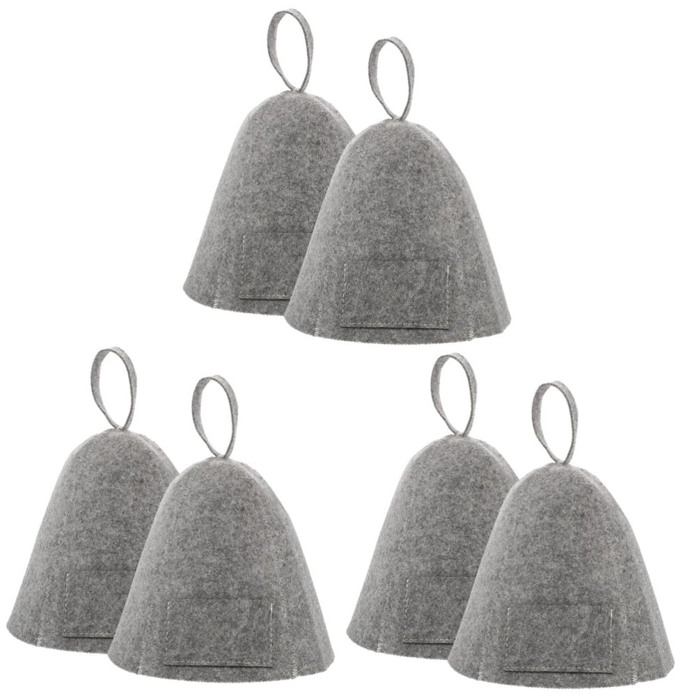 YARNOW 6pcs Felt Sauna Hat for Women Thickened Shower Cap Delicate Design for Hair Protection during Shower Spa Reusable Bath Cap