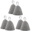 YARNOW 6pcs Felt Sauna Hat for Women Thickened Shower Cap Delicate Design for Hair Protection during Shower Spa Reusable Bath Cap view 1
