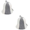 YARNOW 2pcs Lightweight Sauna Hat for Portable Use Comfortable Sauna Hat Bathing for and Bathroom Supplies Keeps Hair Protected during Sessions view 1