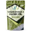 Vegan Omega 3 Algae Oil 500mg | 120 Vegan Softgels | DHA 200mg & EPA 100mg | Vegan Alternative to Omega 3 Fish Oil | Supports Eye, Brain & Heart Health | Essential Fatty Acid view 1