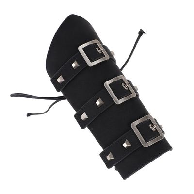 GALPADA Punk Style Arm Guards Pu Leather Wristbands for Role Play Unique Rope-worn Wristbands Cosplay Props for Performance