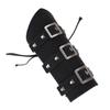 GALPADA Punk Style Arm Guards Pu Leather Wristbands for Role Play Unique Rope-worn Wristbands Cosplay Props for Performance view 1