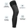 Yasdyri Full Leg Compression Sleeves with Adjustable Long Knee Support for Men and Woman Elastic Long Knee Brace for Arthritis, Tendonitis, Meniscus Tear, ACL, Basketball, Cycling 2 Pack (Black, XXL) view 2