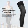Yasdyri Full Leg Compression Sleeves with Adjustable Long Knee Support for Men and Woman Elastic Long Knee Brace for Arthritis, Tendonitis, Meniscus Tear, ACL, Basketball, Cycling 2 Pack (Black, XXL) view 4