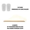 20 Pairs of Eyeglass Nose Covers and 2 Pieces of Eyeglass Cloth, Push-On Silicone Nose Pads, Non-Slip Sunglass Pads, Eyeglass Pads for Eyeglasses Sunglasses (Clear) view 3