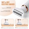 ACWOO Electric Lady Shaver, Cordless 4 in 1 Electric Shaver for Women, Rechargeable Painless Electric Razor Bikini Trimmer Wet and Dry Hair Removal for Face Legs Underarm Nose and Eyebrow (A) view 3