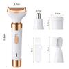 ACWOO Electric Lady Shaver, Cordless 4 in 1 Electric Shaver for Women, Rechargeable Painless Electric Razor Bikini Trimmer Wet and Dry Hair Removal for Face Legs Underarm Nose and Eyebrow (B) view 2
