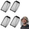 4 Pcs Midge Head Net Nylon Mosquito Head Protecting Net Midge Net Head Cover Fly Insects Bugs Preventing Cover for Outdoor Hiking Camping Fishing Climbing Walking Black view 1