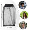 4 Pcs Midge Head Net Nylon Mosquito Head Protecting Net Midge Net Head Cover Fly Insects Bugs Preventing Cover for Outdoor Hiking Camping Fishing Climbing Walking Black view 4