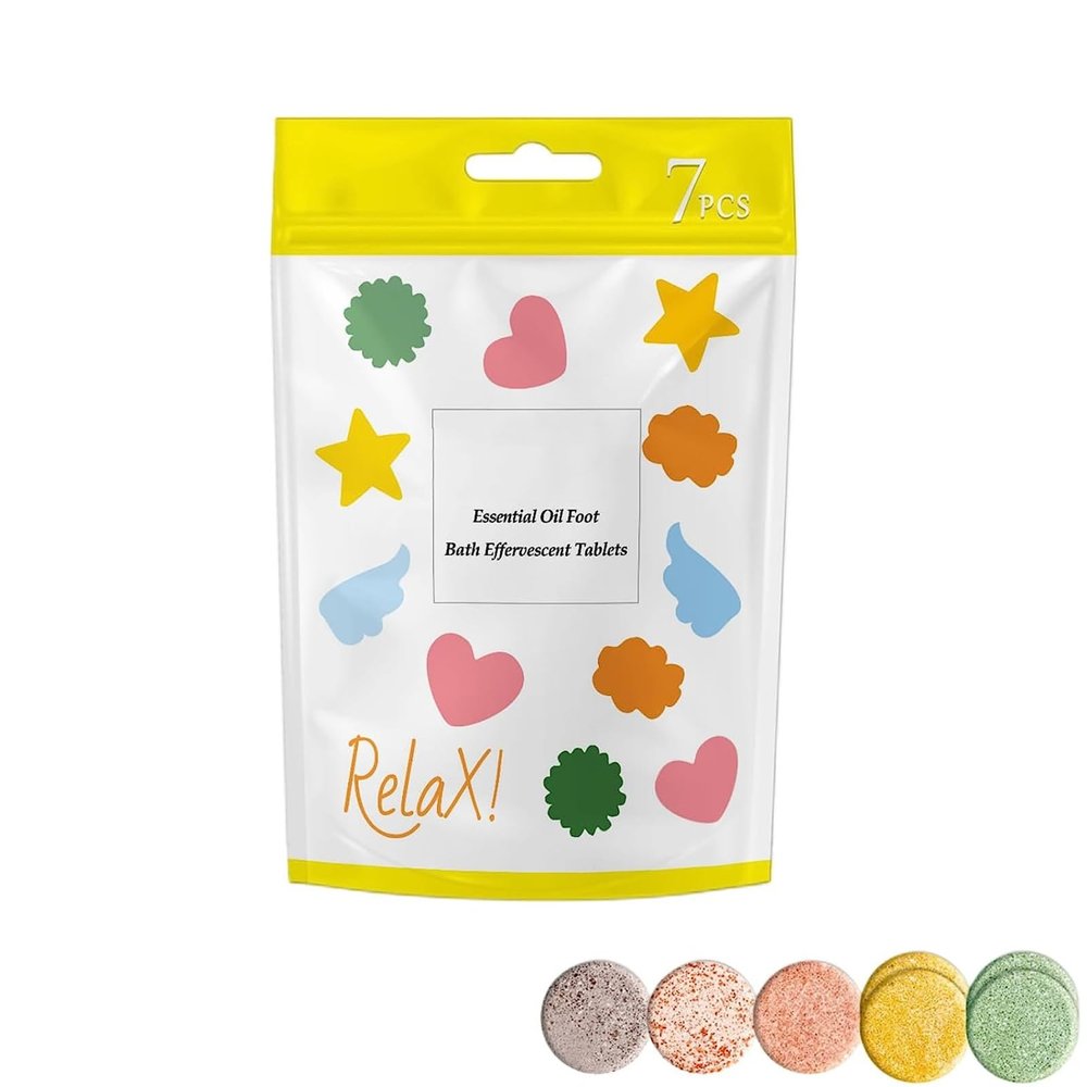 2023 New Natureshape Essential Oil Foot Bath Effervescent Tablets Foot Relax Massage Spa Tablets Effervescent Foot Soak Tablets Foot Spa Kit