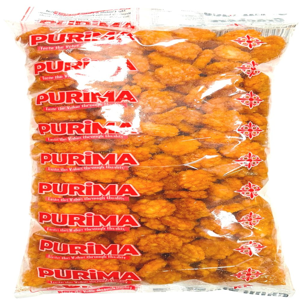 Chilli Rice Crackers 1kg  Large Bites Sized Bites - Hot Crunchy Crispy Spicy Sweet Flavour - Ready to Eat  Fried Thai Cracker Snack Puffs Bulk Chili Senbei Snacks Vegan (Packaging May Vary) PURIMA