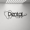Dental Care Logo Wall Decal Vinyl Dentist Cabinet Poster Dental Dentistry Wall Decal Dental Clinic Window Decoration Mural 57X22 cm view 1