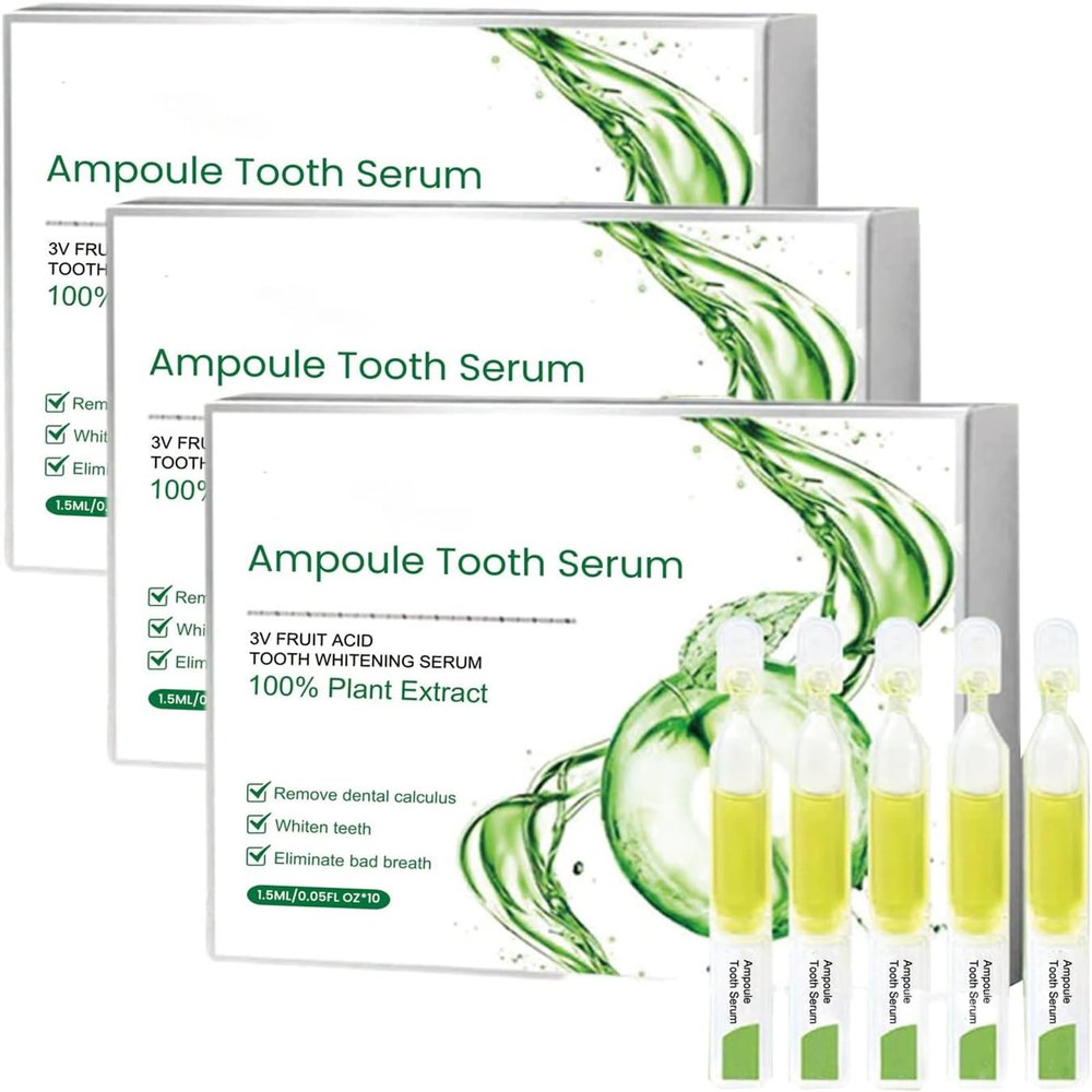 3v Fruit Acid Teeth Essence Ampoule Essence Toothpaste Ampoule Oral Restorative Toothpaste Tartar Removal Ampoule for Travel Easy to Carry