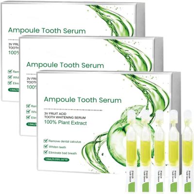 Ampoule Tooth Serum 3v Fruit Acid Teeth Essence Fresh Breath Toothpaste Natural Toothpaste Fluoride Free Teeth Whitening Essence Removes Tartar and Plaque