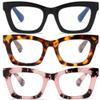 Fsread Oprah Style Reading Glasses for Women - 3 Pack Stylis Readers with Blue Light Blocking and Spring Hinge +1.0 view 1
