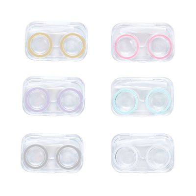 Othirls 6 PCS Contact Lens Cases, Colorful Contact Lens Container Holder, Outdoor Portable Mini Contact Lens Soak Storage Kit for Travel & Home