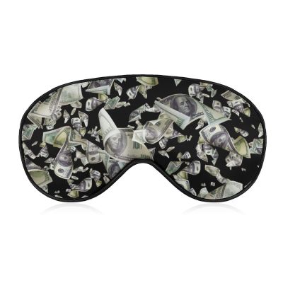 Sleep Eye Mask for Men Women Compatible with Falling Money American Bill Dollars Sleeping Mask, Comfortable Eye Mask with Adjustable Strap, Blocks Light Sleeping Blindfold for Nap Travel Sleeping